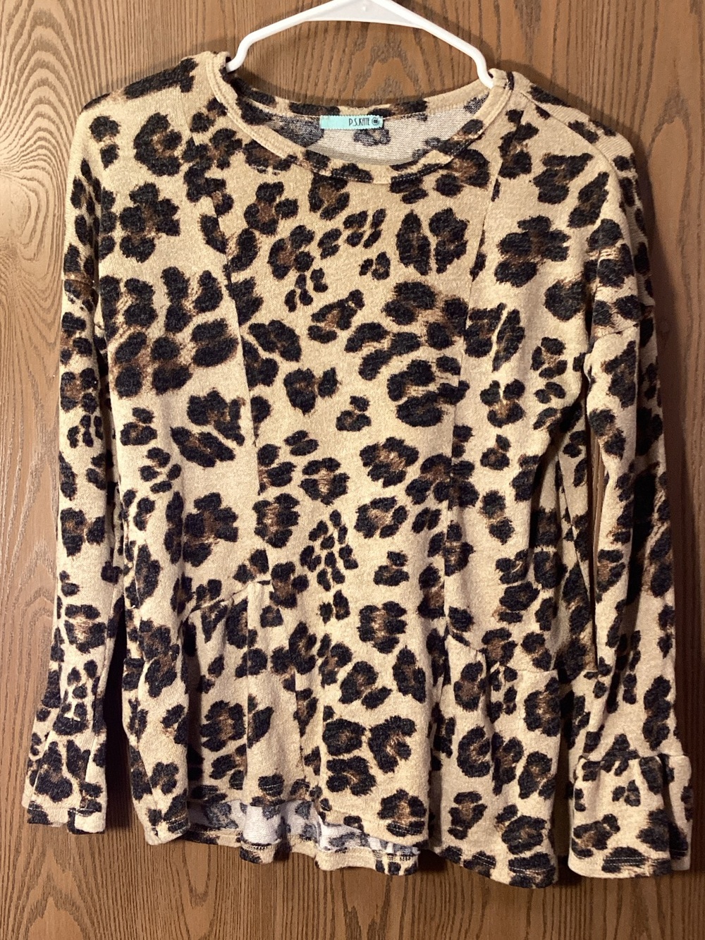 P.J. Salvage Cream Leopard Print Crewneck Sweater
